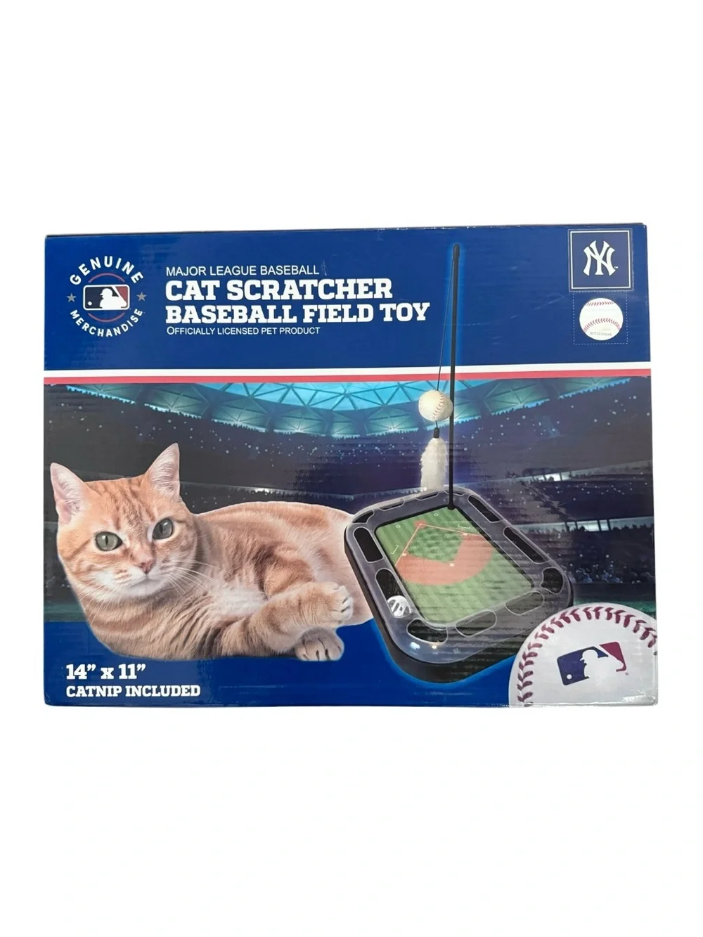 Pets First MLB New York Yankees 5-in-1 Cat Scratcher Toy (NIB)